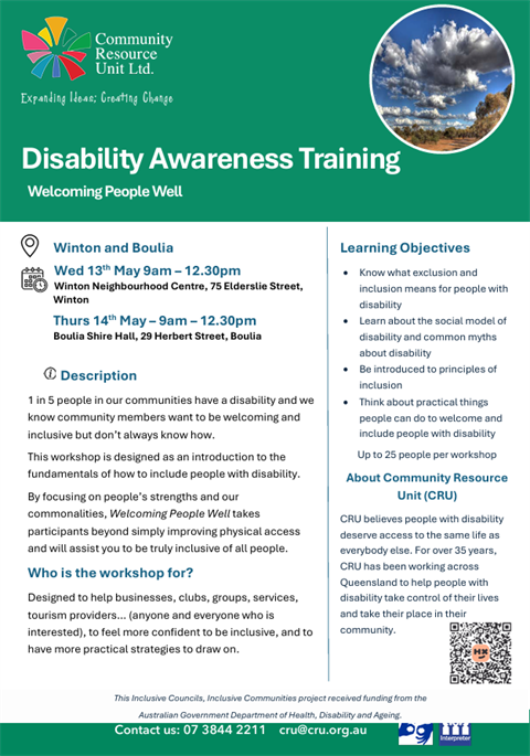 Disability Awareness Training Boulia May 2026