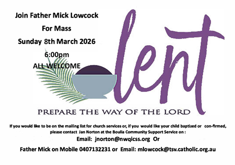 Lent Mass in Boulia 8th March 2026