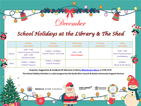 Image of School holiday program 15.12 to 19.12