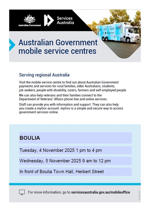 Services Australia Boulia visit November 2025