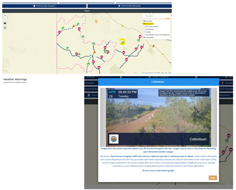 Disaster Dashboard flood camera images